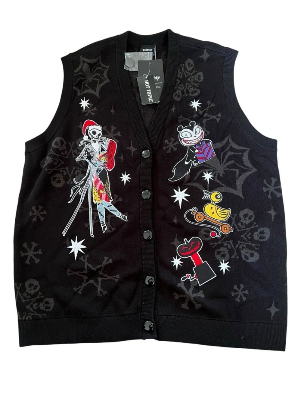 Her Universe The Nightmare Before Christmas Holiday Sweater Vest Disney Size M
